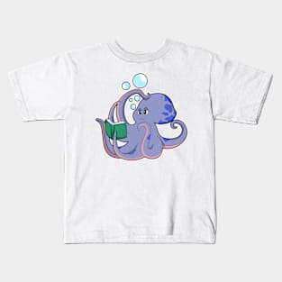 Octopus at Reading with Book Kids T-Shirt